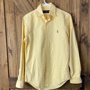 Ralph Lauren Men's Light Yellow Button Down Shirt